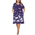 thumbnail image 1 of PinkBeautiM Nightgowns for Women Plus Size Print V Neck House Dress with Pockets, 1 of 6