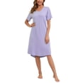 thumbnail image 1 of PinkBeautiM Nightgowns for Women V Neck Pajamas Dress Short Sleeve Soft Sleepwear, 1 of 7