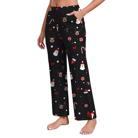 PinkBeautiM Pajama Pnats for Women Comfy Soft Sleep Pants Printed Lounge Pants with Side Pockets