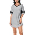 thumbnail image 1 of PinkBeautiM Women Nightgown Soft Nightwear Sleepshirt Loose Short Sleeve Solid Sleepwear, 1 of 7