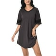 thumbnail image 1 of PinkBeautiM Women Nightgowns Soft Sleep Shirt Night Dress Casual Short Sleeve V Neck Sleepwear, 1 of 6