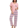 thumbnail image 1 of PinkBeautiM Women's Pajama Sets 2 Piece Short Sleeve Shirts and Long Pants Pjs Sleepwear, 1 of 6