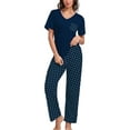 thumbnail image 1 of PinkBeautiM Women's Pajama Sets 2 Piece Short Sleeve Shirts and Long Pants Pjs Sleepwear, 1 of 6