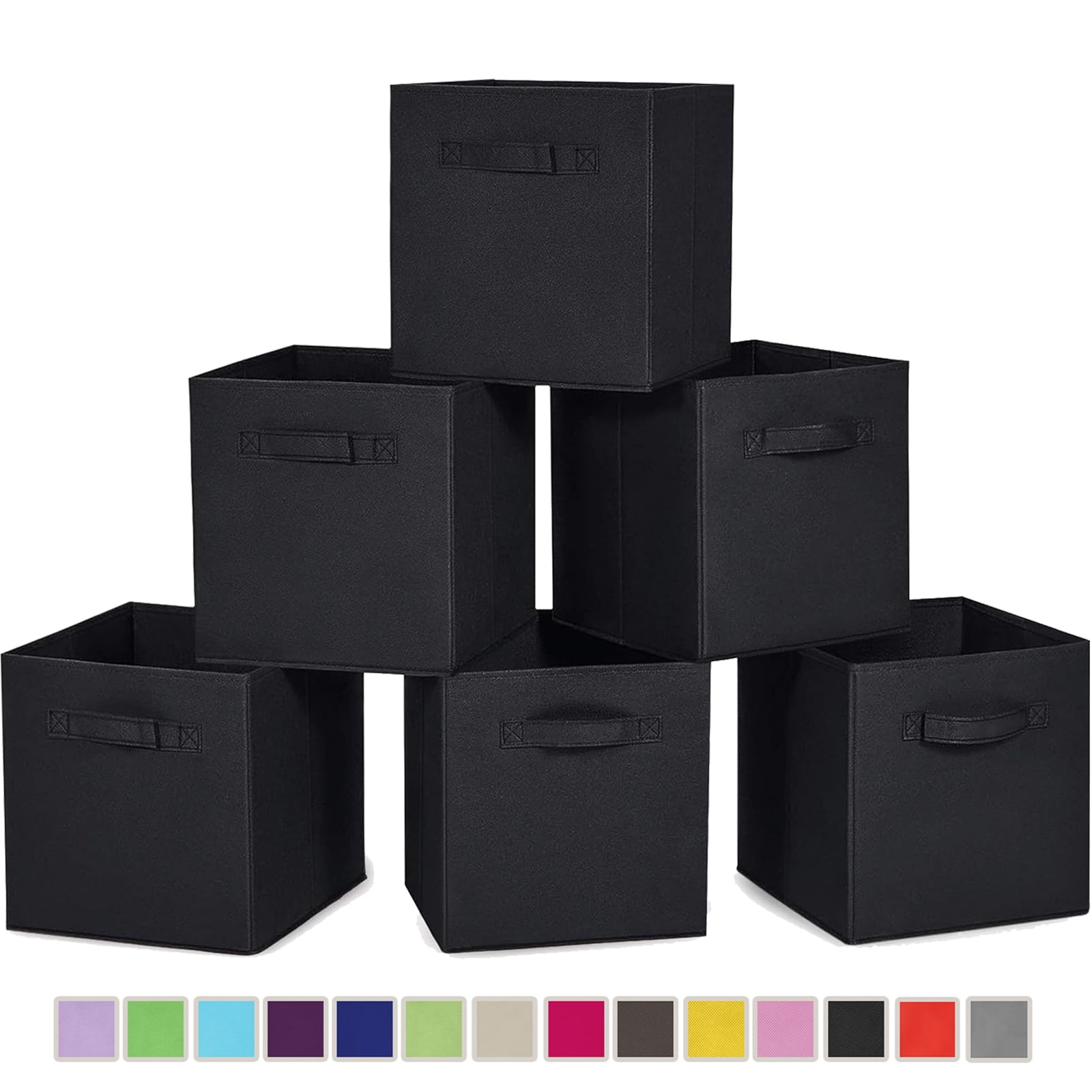 PinkSheep 11" Collapsible Cube Storage Bins, Fabric Storage Cubes