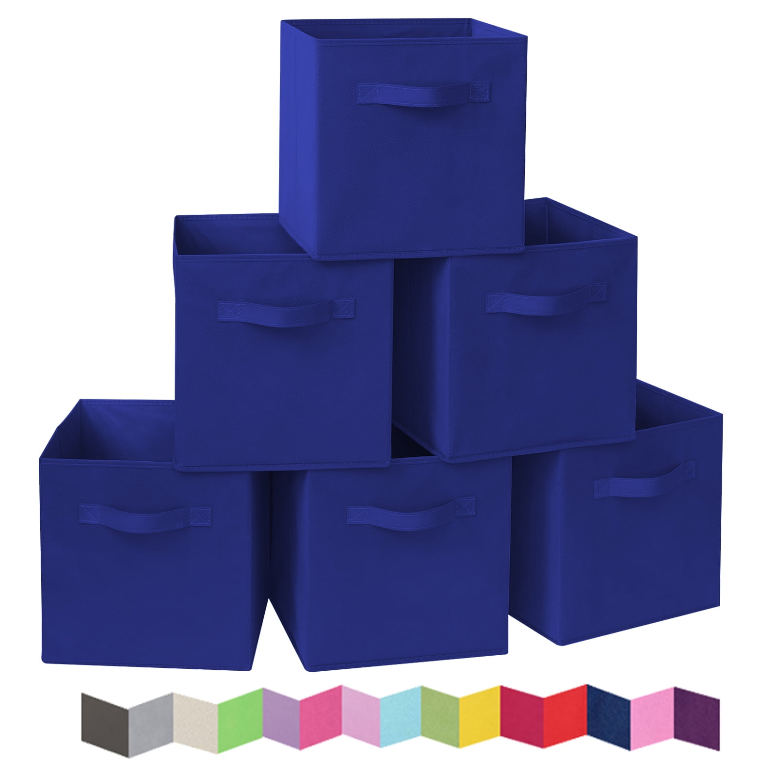 PinkSheep 11" Collapsible Cube Storage Bins, Fabric Storage Cubes