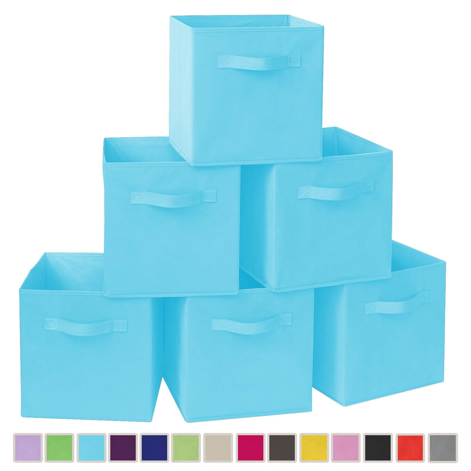 PinkSheep 11" Collapsible Cube Storage Bins, Fabric Storage Cubes