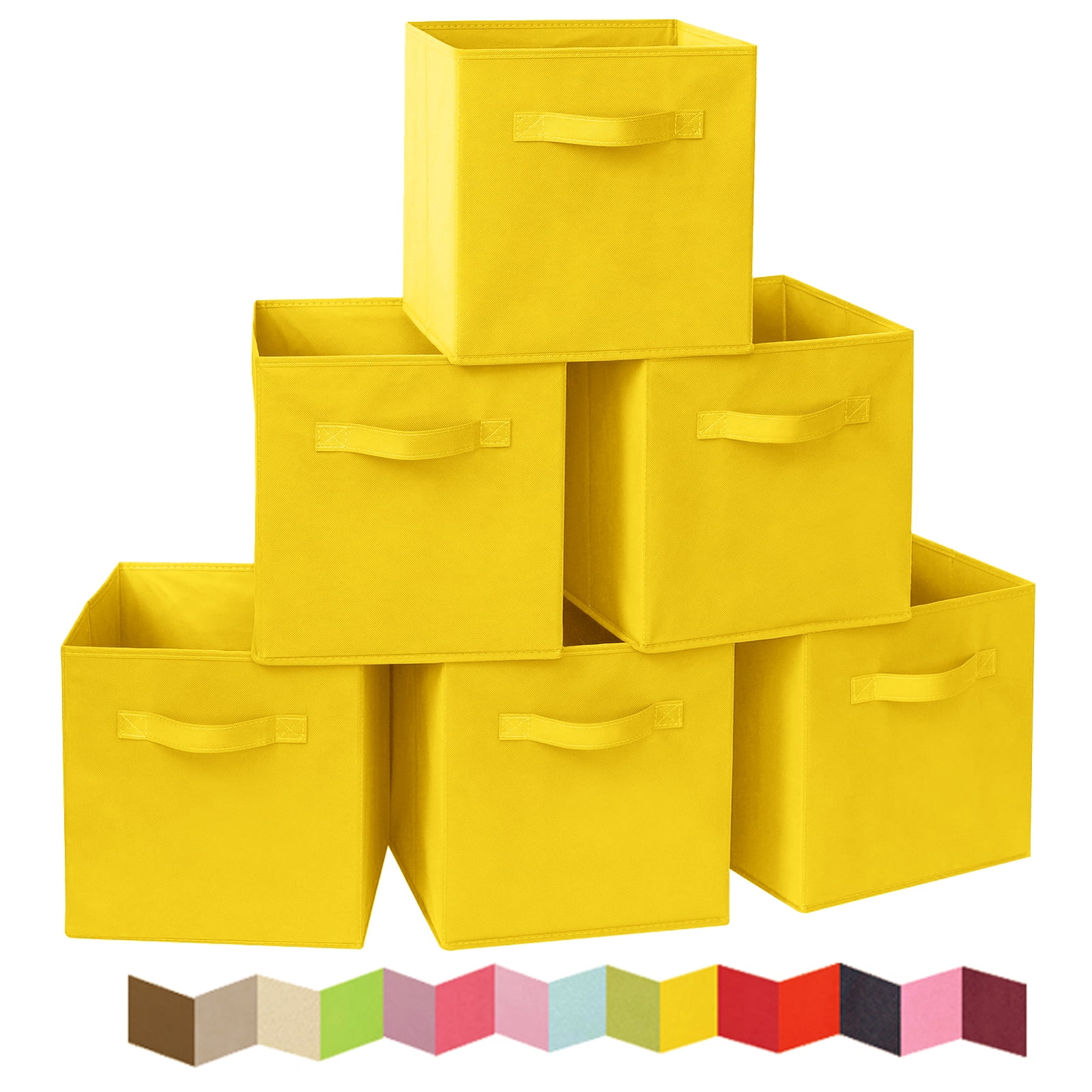 PinkSheep 11" Collapsible Cube Storage Bins, Fabric Storage Cubes