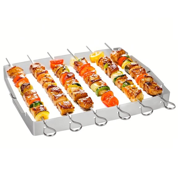 PinkSheep Stainless Steel Shish Kabob Sticks Metal Barbecue Kebab  Skewer Sticks Meat Chicken Skewers Set for Grilling Roasting