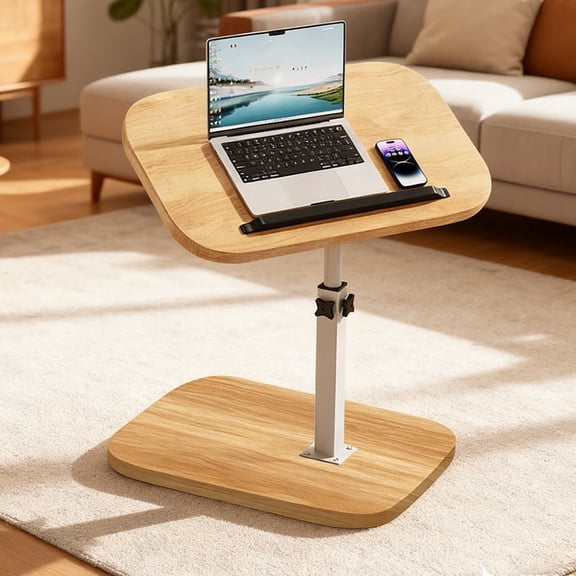 PinkSheep Adjustable Small Side Table End Table Accent Table Tray Table for Living Room Small Spaces