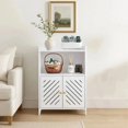 thumbnail image 1 of PinkSheep Bathroom Floor Storage Cabinet, Free Standing Shelving Unit Organizer Stand with 2 Doors 3 Shelves for Small Spaces, White, 1 of 1