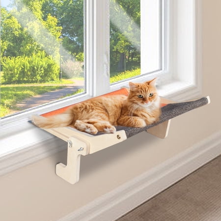 PinkSheep Cat Window Perch, Cat Window Sill Mounted Hammock Seat Bed for Indoor Large Medium Cats