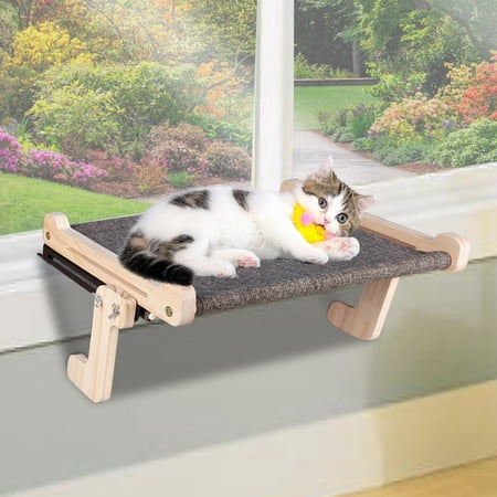 PinkSheep Cat Window Perch, Cat Window Sill Mounted Hammock Seat Bed for Indoor Large Medium Cats