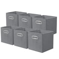 thumbnail image 1 of PinkSheep Collapsible Fabric Cube Storage Bins, 11" Storage Cubes Basket Organizer Bins with Handles for Closet, Gray, 6 Pack, 1 of 8