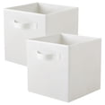 thumbnail image 1 of PinkSheep Collapsible Fabric Cube Storage Bins, 11" Cube Organizer Basket Bin, Beige, 2 Pack, 1 of 10