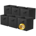 thumbnail image 1 of PinkSheep Collapsible Fabric Cube Storage Bins, Foldable Storage Cubes Organizer Bins Basket(13" x 13"), Black, 6 Pack, 1 of 1