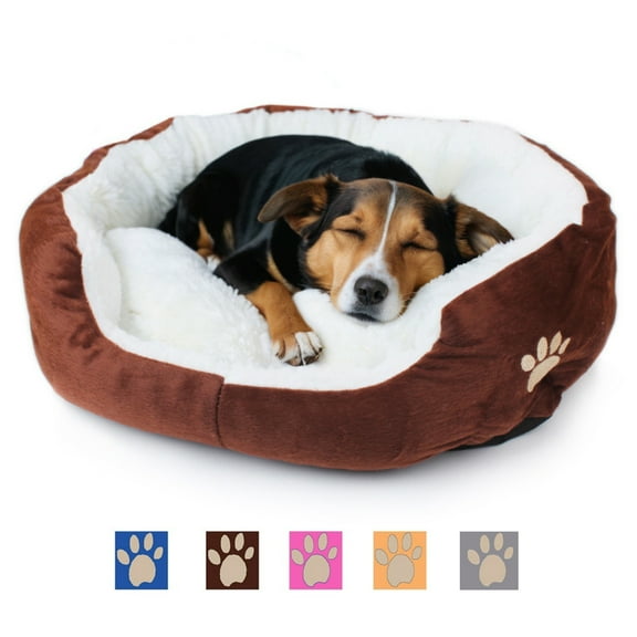 PinkSheep Dog Beds for Small Dogs Puppy Bed Pet Cats Bed with Removable Cushion for Indoor Cats Dogs, Brown