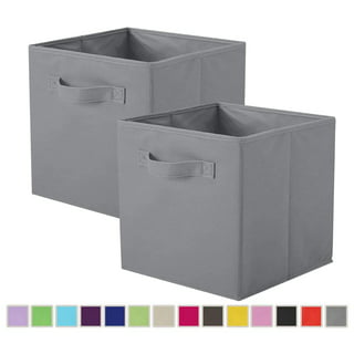 Voten Storage Bins 11x11'' Storage Cubes 3 Packs For 12x12'' Cube Organizer  Toy Storage,cotton Round Storage Baskets,mix Grey