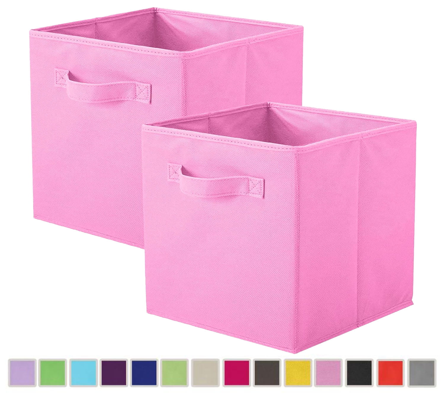 "PinkSheep 11"" Collapsible Fabric Storage Cube Bins, Shelf Organizing