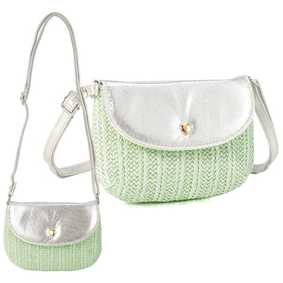 PinkSheep Woven Mini Purse Polyester Shoulder Bag Crossbody Handbags Party Costume Accessories for Dress up