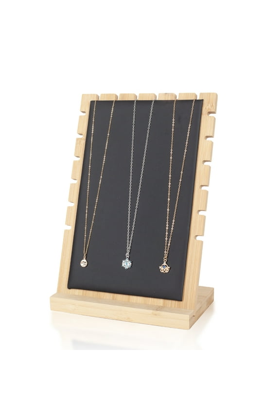 Jewelry Organizer Stand Wood Necklace Holders Hanging Display Rack Stand Black