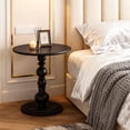 thumbnail image 1 of PinkSheep Round End Table Small Side Table Coffee Table Drink Table for Living Room Bedroom, Black, 1 of 1