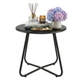 thumbnail image 1 of PinkSheep Round End Table, Small Side Table for Outdoor Indoor Patio Lving Rooom Bedroom, Black, 1 of 8