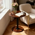 thumbnail image 1 of PinkSheep Small Round Side Table End Table Accent Table Dining Table Drink Table for Living Room Bedroom Small Spaces, Walnut, 1 of 7
