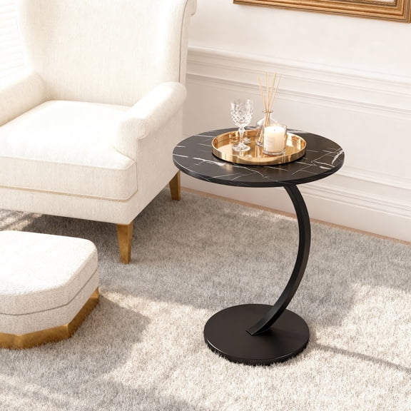 PinkSheep Adjustable Small Side Table End Table Accent Table Tray Table for Living Room Small Spaces