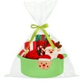 thumbnail image 1 of PinkSheep Baskets for Gifts, Small Woven Gift Basket Empty with Plastic Wrap Bag & Ribbons, 12" x 8", Fruit Green, 1 of 7
