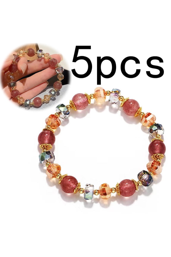 Pinkcrystal Bracelet,Rose Quartz Bracelet,Rose Quartz,Jade Bracelet,Rose Quartz Bracelets For Women,Rose Quartz Bracelet,Natural Pinkcrystal Bracelet Women's(5pcs 3.15in/8cm)from Biweutydys