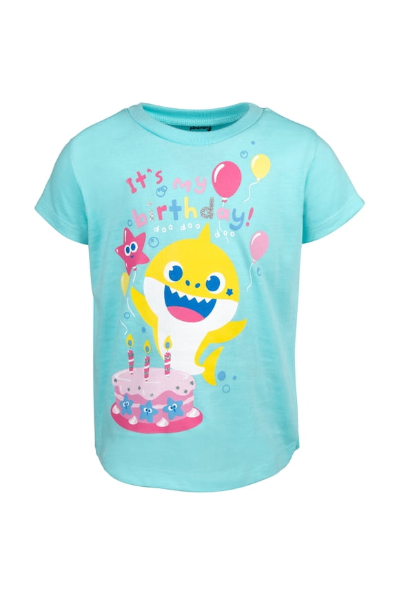 Baby Shark Birthday Infant Baby Girls T-Shirt Infant to Little Kid