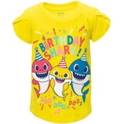 Pinkfong Baby Shark Birthday Toddler Girls T-Shirt Infant to Little Kid