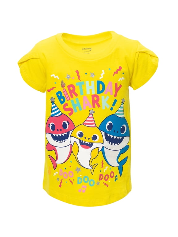 Baby Shark Birthday Toddler Girls T-Shirt Infant to Little Kid