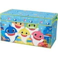 thumbnail image 1 of Pinkfong Baby Shark Blue Soft Polyester Canvas Collapsible Toy Storage Trunk for Kids, 1 of 5
