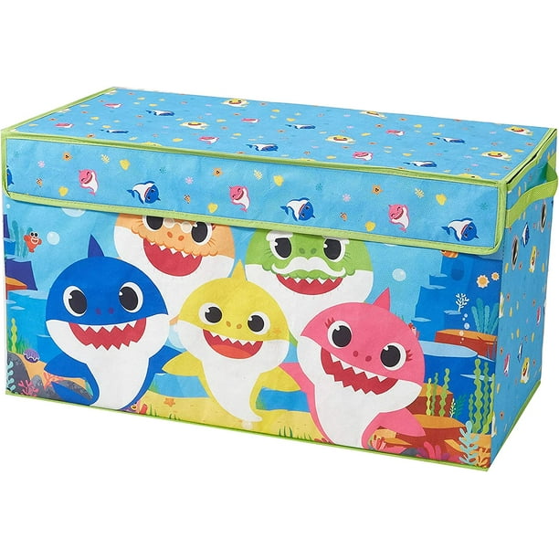Pinkfong Baby Shark Blue Soft Polyester Canvas Collapsible Toy Storage