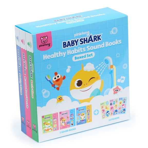 Pinkfong Baby Shark Healthy Habits Sound Books Boxed Set (4 Button)