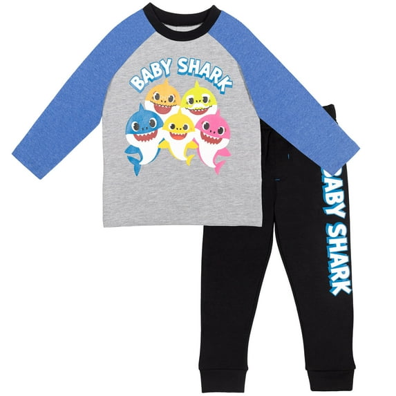 Pinkfong Baby Shark Infant Baby Boys T-Shirt and Pants Infant to Little Kid