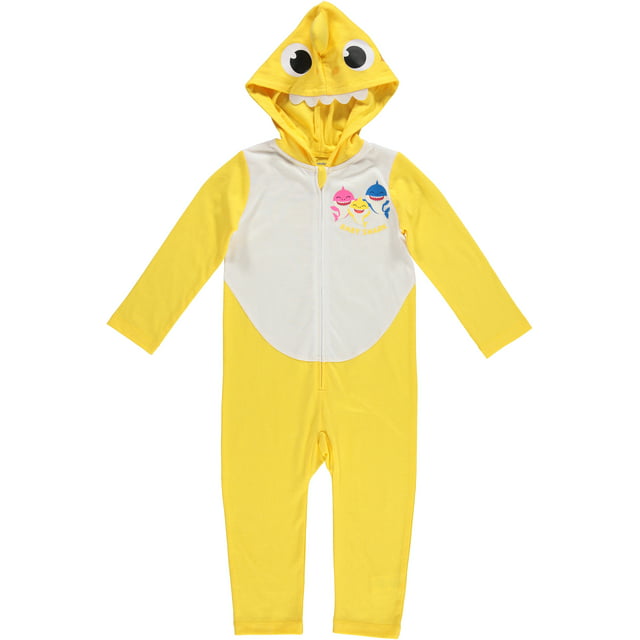 Pinkfong Baby Shark Infant Baby Boys Zip Up Cosplay Costume Coverall Newborn to Little Kid