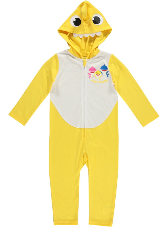 Pinkfong Baby Shark Infant Baby Boys Zip Up Cosplay Costume Coverall Newborn to Little Kid