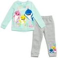 thumbnail image 1 of Pinkfong Baby Shark Infant Baby Girls Fleece Pullover Sweatshirt and Pants Set Infant to Toddler, 1 of 5