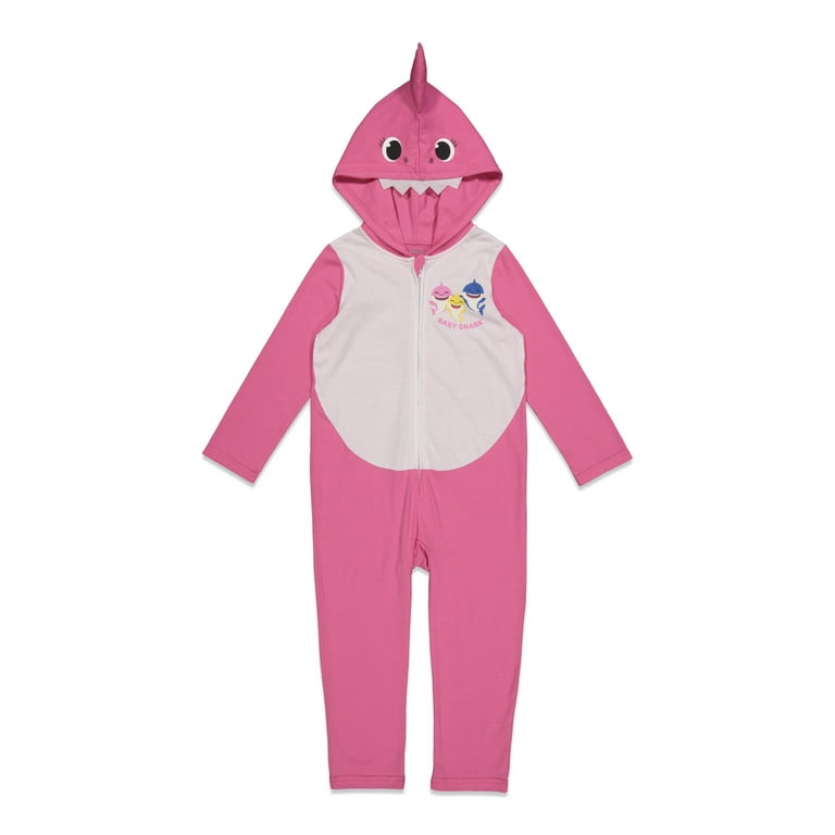 Pinkfong Baby Shark Infant Baby Girls Zip Up Costume Coverall