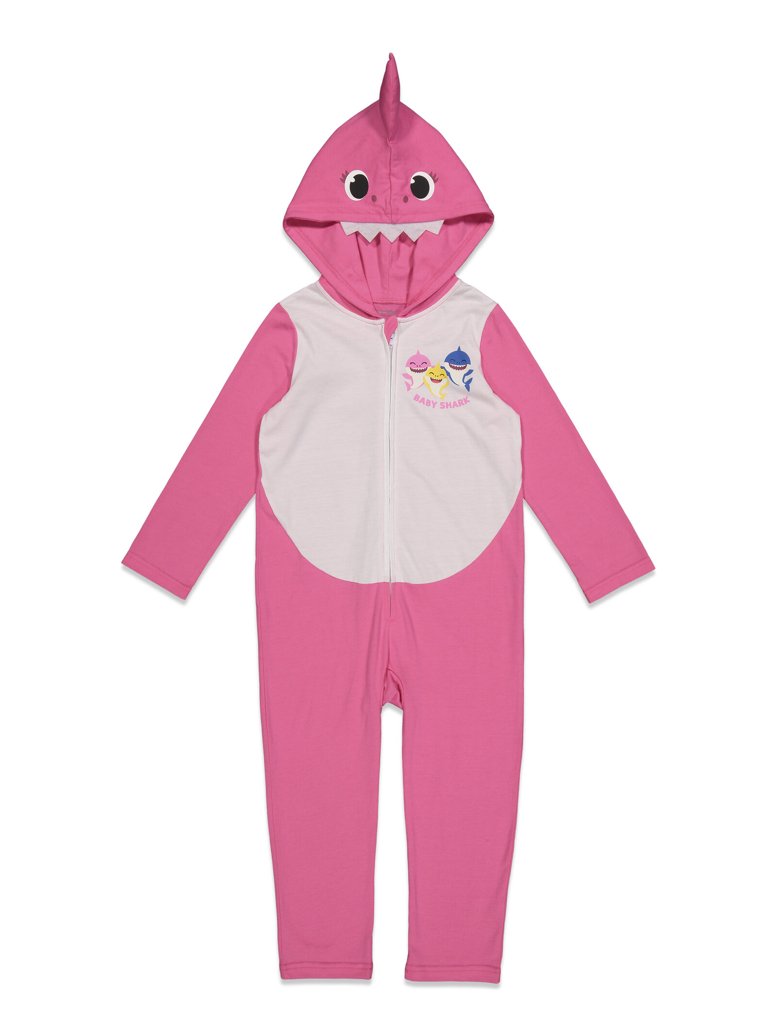 Pinkfong Baby Shark Infant Baby Girls Zip Up Costume Coverall Newborn to Little Kid - image 1 of 5