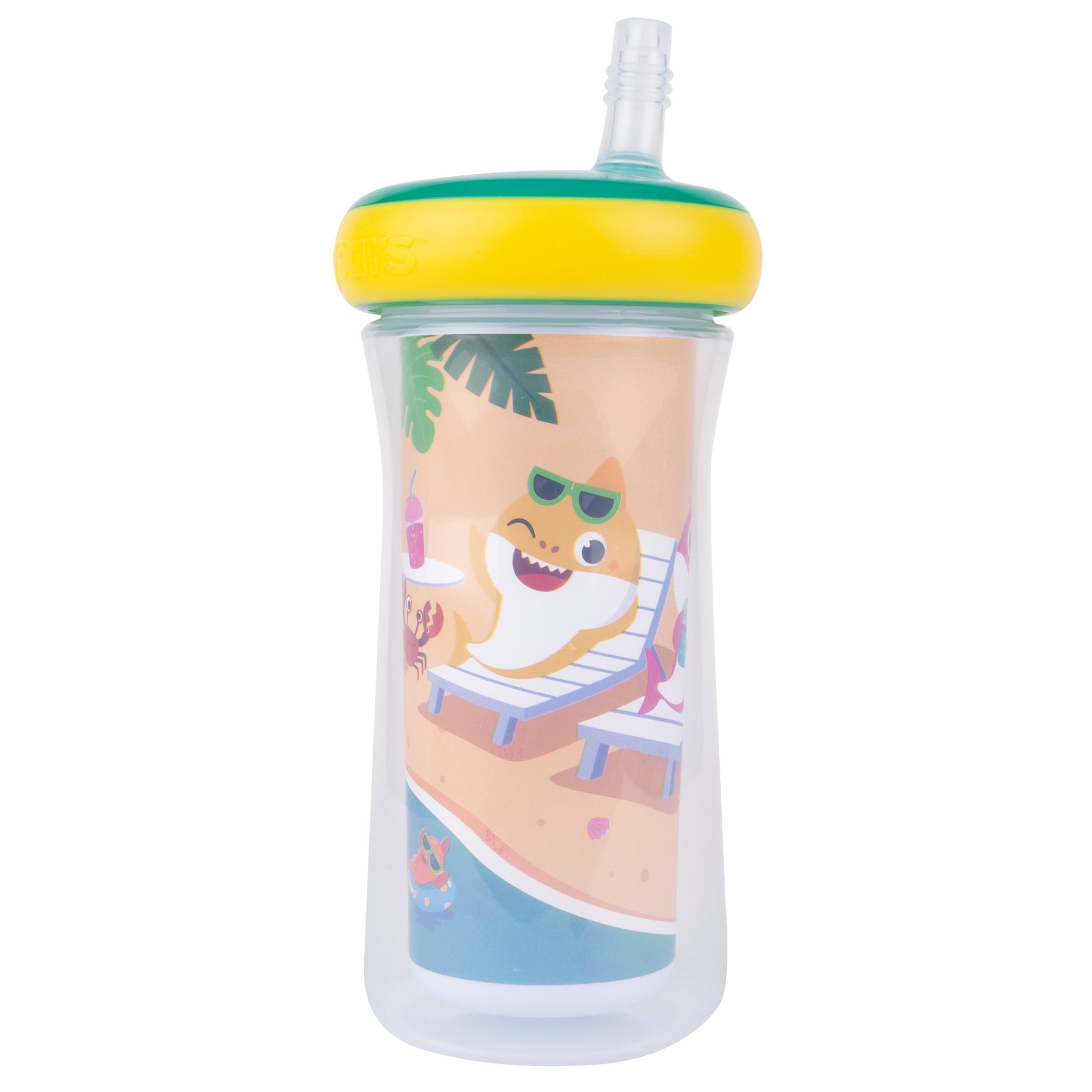 The First Years Pinkfong Baby Shark Insulated Straw Cup - Spill Proof  Toddler Straw Cups - Toddler Sippy Cups - 9 Oz - 2 Count