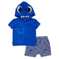 thumbnail image 1 of Pinkfong Baby Shark Newborn Baby Boys T-Shirt and French Terry Shorts Outfit Set Newborn to Toddler, 1 of 5