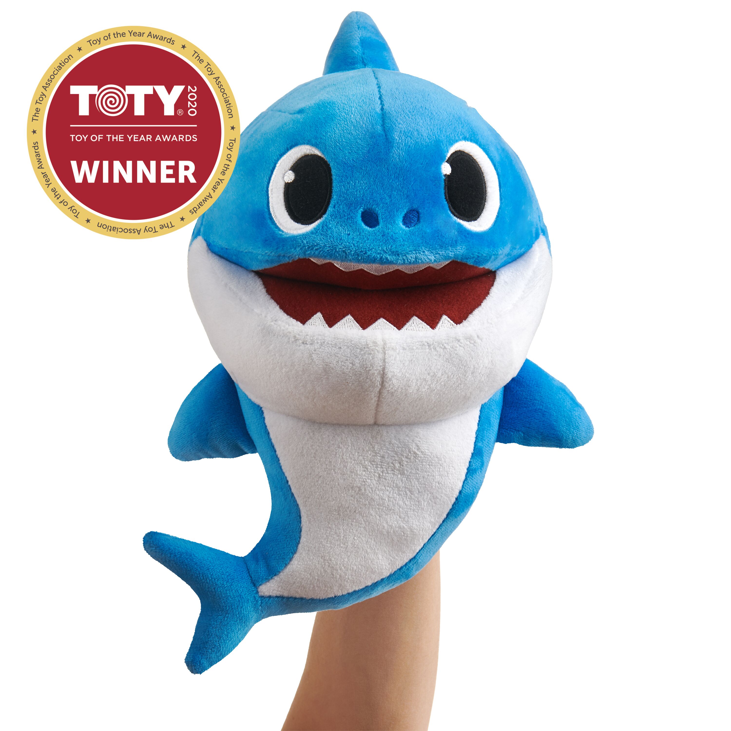 Pinkfong Baby Shark OfficialSong Puppet with Tempo Control - Daddy Shark - Interactive Preschool Plush Toy - By WowWee - image 1 of 8