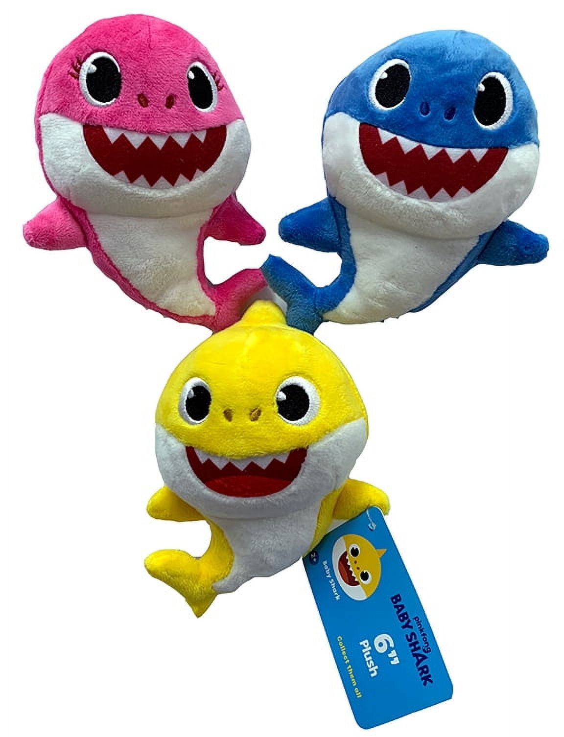 Baby Shark Trio Set 6 Inch Plushie for Kids, Non-Musical Stuffed
