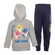 Pinkfong Baby Shark Fleece Pullover Hoodie and Pants Outfit Set Infant to Toddler