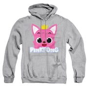 Pinkfong Face Adult Pull-Over Hoodie, Athletic Heather, 3X-Large