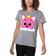 Pinkfong Face Womens Loose T-Shirt, Athletic Heather, Medium