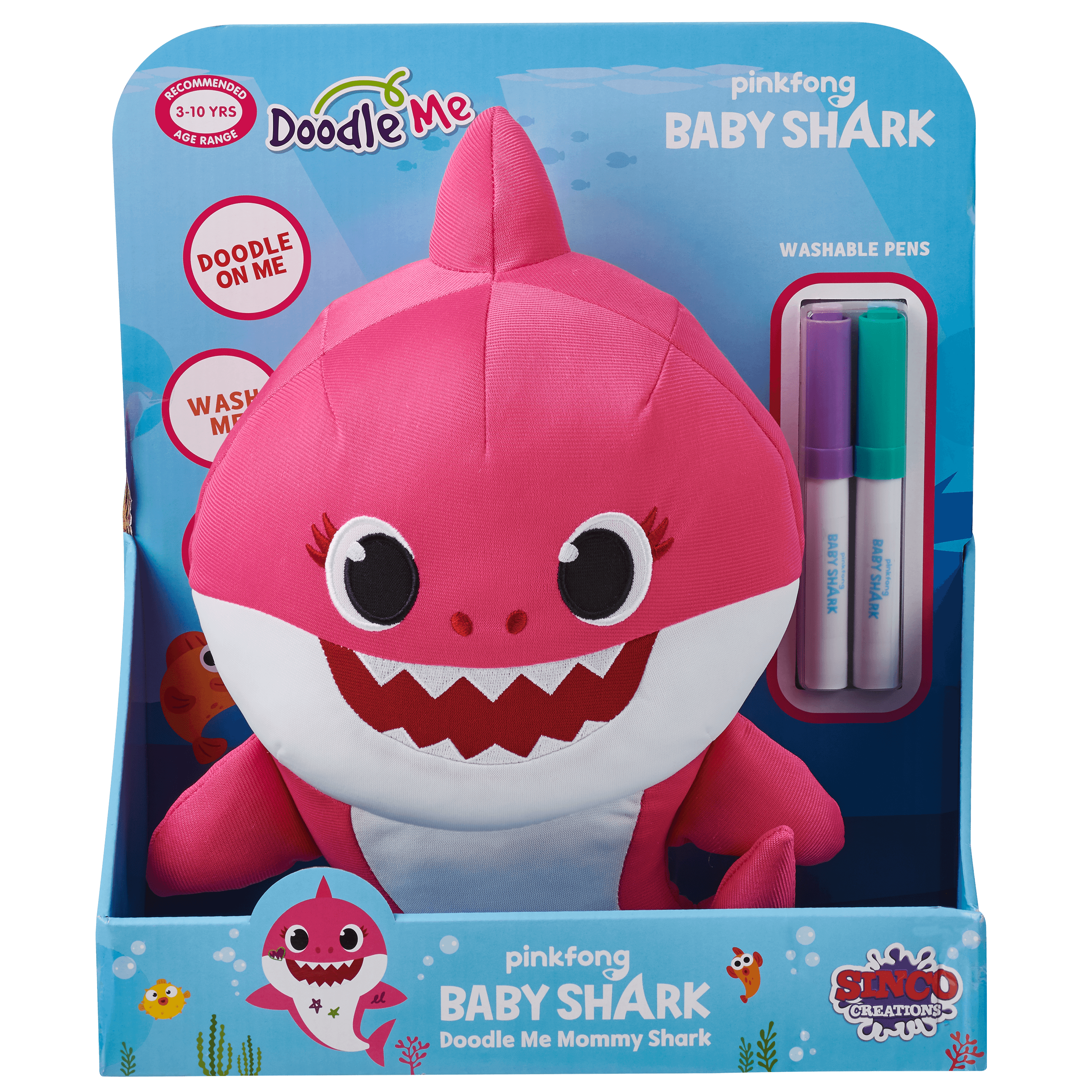 Pinkfong Mommy Shark Doodle & Wash Plush Doll - image 1 of 2
